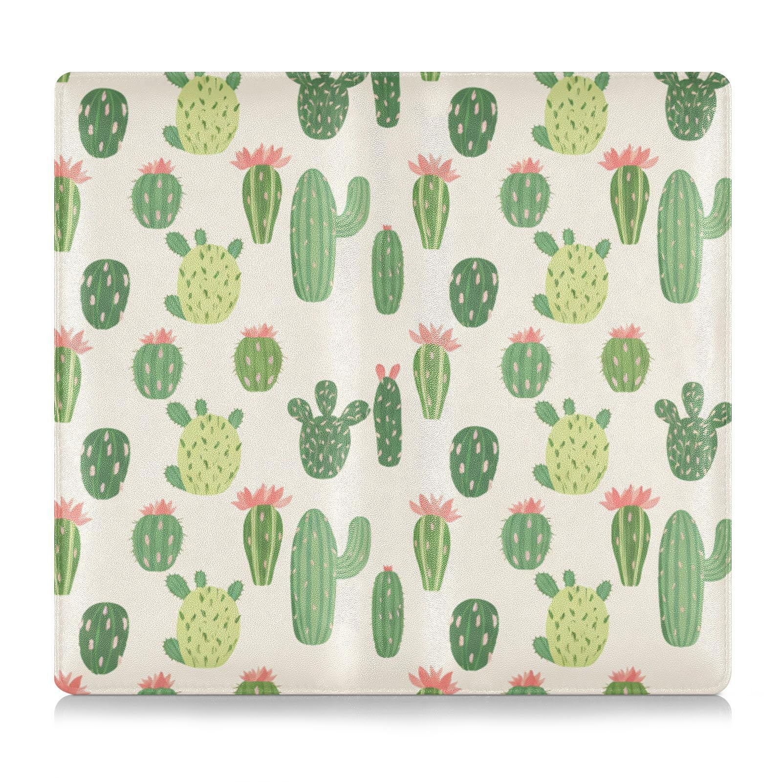 BURSTDDY Cacti Pattern Leather Car Registration and Insurance Holder,Registration and Insurance Card Holder Glove Box Car Organizer Car Document Holder for Cards, Driver License