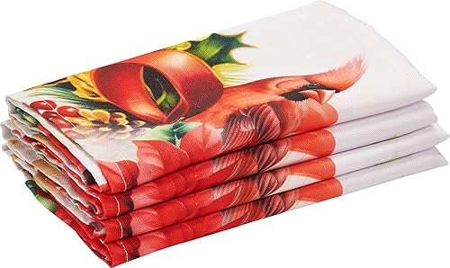 Miniatura 4 de Kadut Mantel de Navidad, mantel de Pascua cardenal (70 x 120 pulgadas) para mesas rectangulares de 8 pies, tela resistente a las manchas, mantel