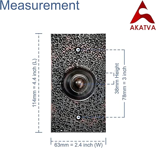 Miniatura 4 de Botón de timbre de puerta, botón de timbre, timbre con cable, botón de timbre con cable, botón de timbre de timbre de puerta, repuesto de botón de