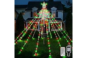 340 LED Christmas Lights Tree Topper Star