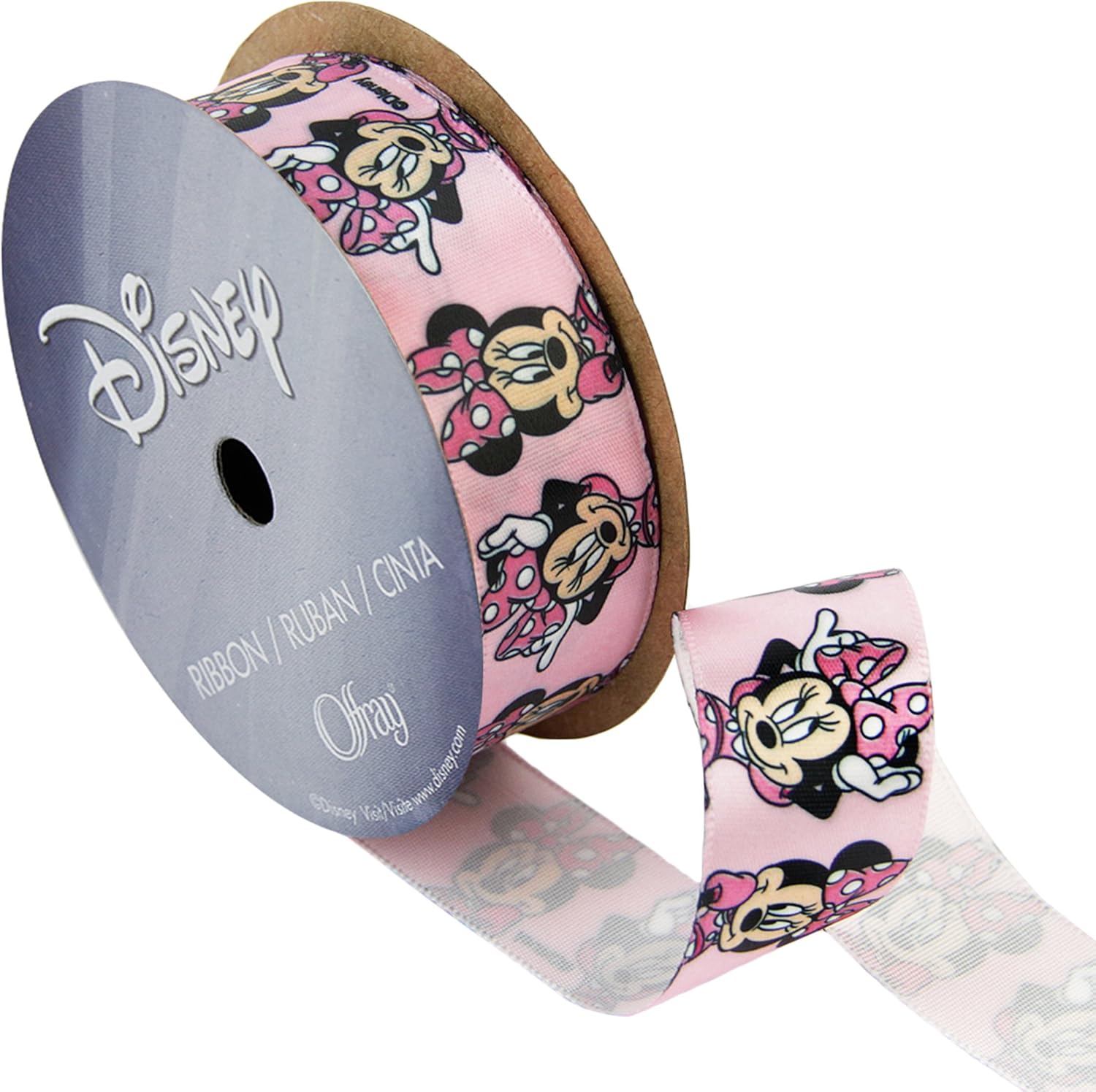 Offray Minnie Mouse Craft Ribbon, 7/8-Inch by 9-Feet, Glasses