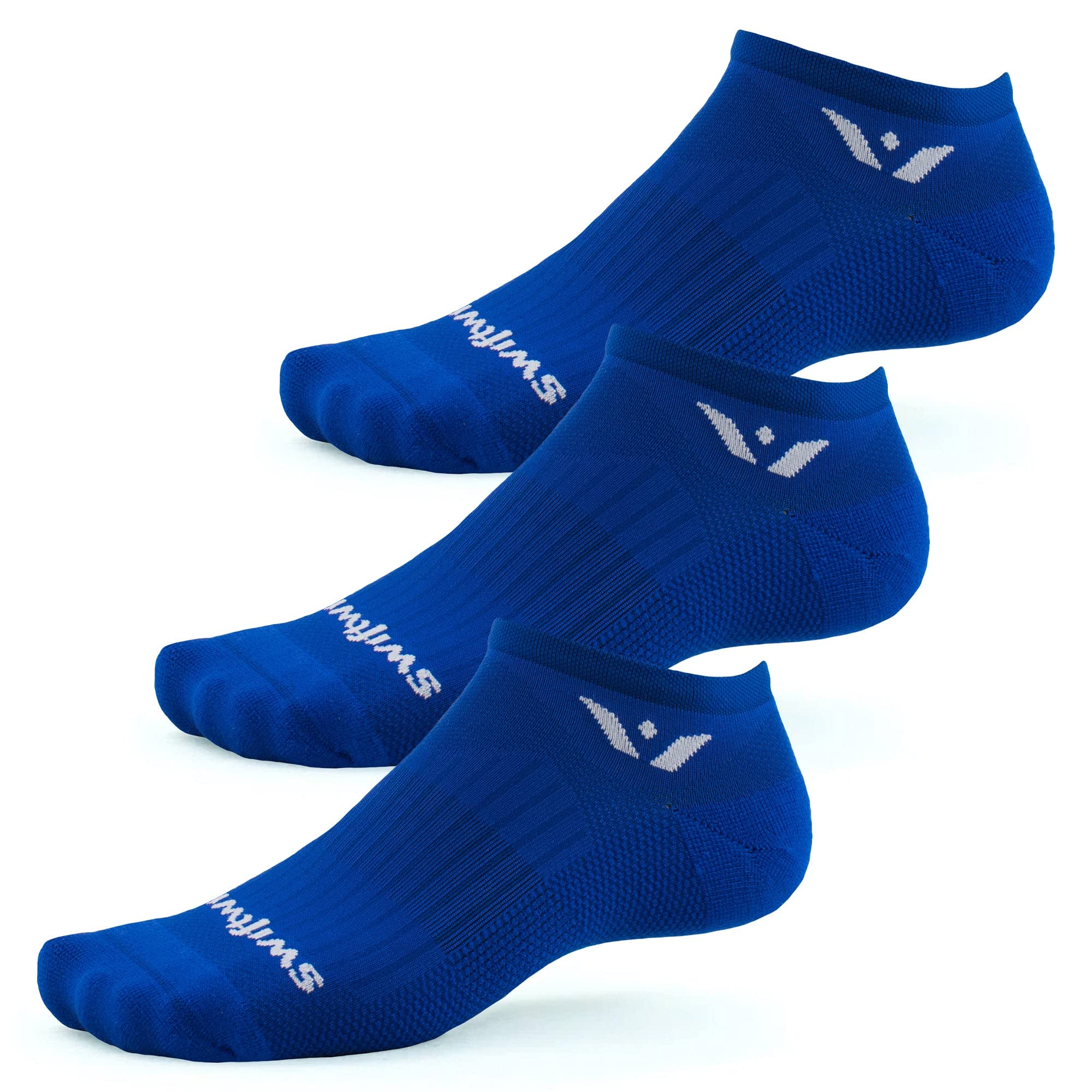 Swiftwick- ASPIRE No-Show 3-Pack Running &amp; Cycling Socks, Compression Fit