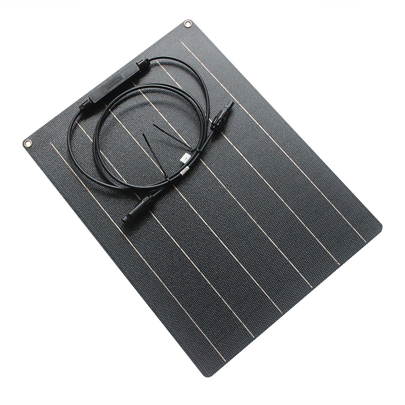 Flexibles Solarpanel 30W 18V, 21,5% hohe Effizienz ETFE monokristallines Solarladegerät IP67 wasserdicht alles schwarz für Autokaravan RV Boot Camper Van Dach Off-Grid