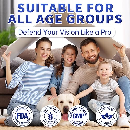 Miniatura 7 de Gomitas de salud ocular con luteína, zeaxantina, arándano, astaxantina, vitamina A, C, E - Fórmula antioxidante avanzada sin azúcar para protección