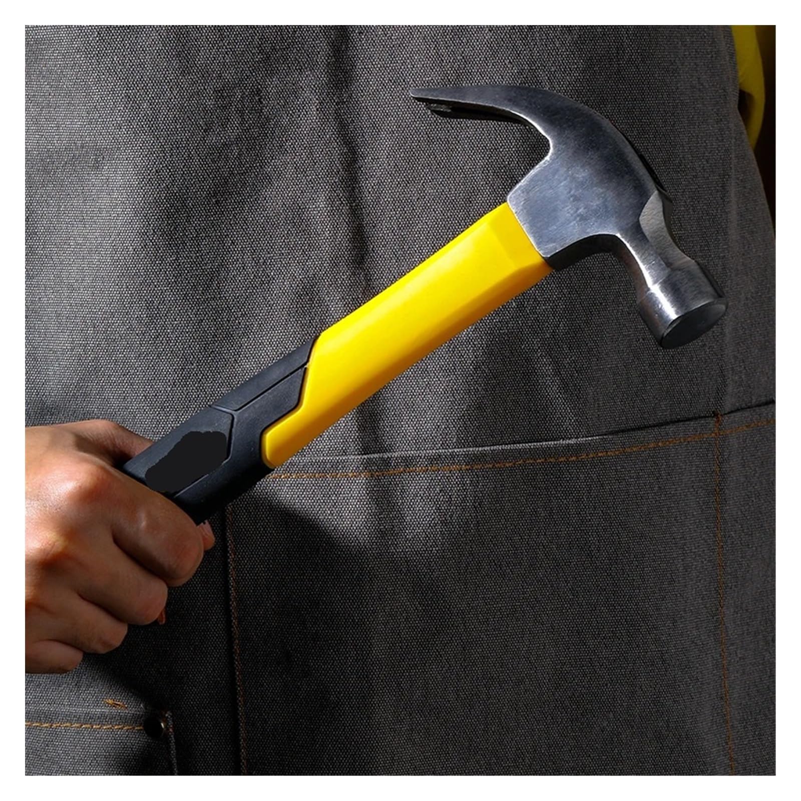 Martillo de garra con mango de fibra, herramientas for trabajar la madera, martillo de acero, cabeza de martillo, herramientas manuales multifunción for reparación del hogar