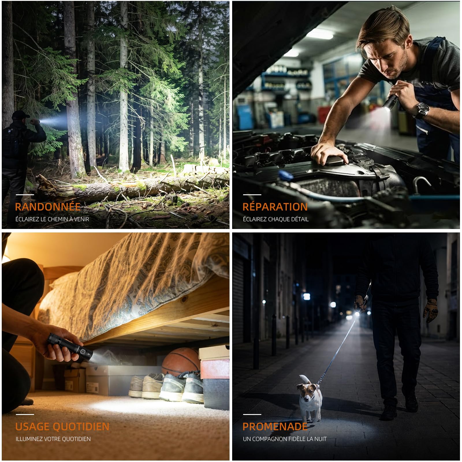 sofirn SP31V3 Lampe Torche Tactique 2000 Lumens Rechargeable | Portée 269m, double interrupteur, charge USB-C, aluminium aéronautique, lampe de poche pour camping randonnée
