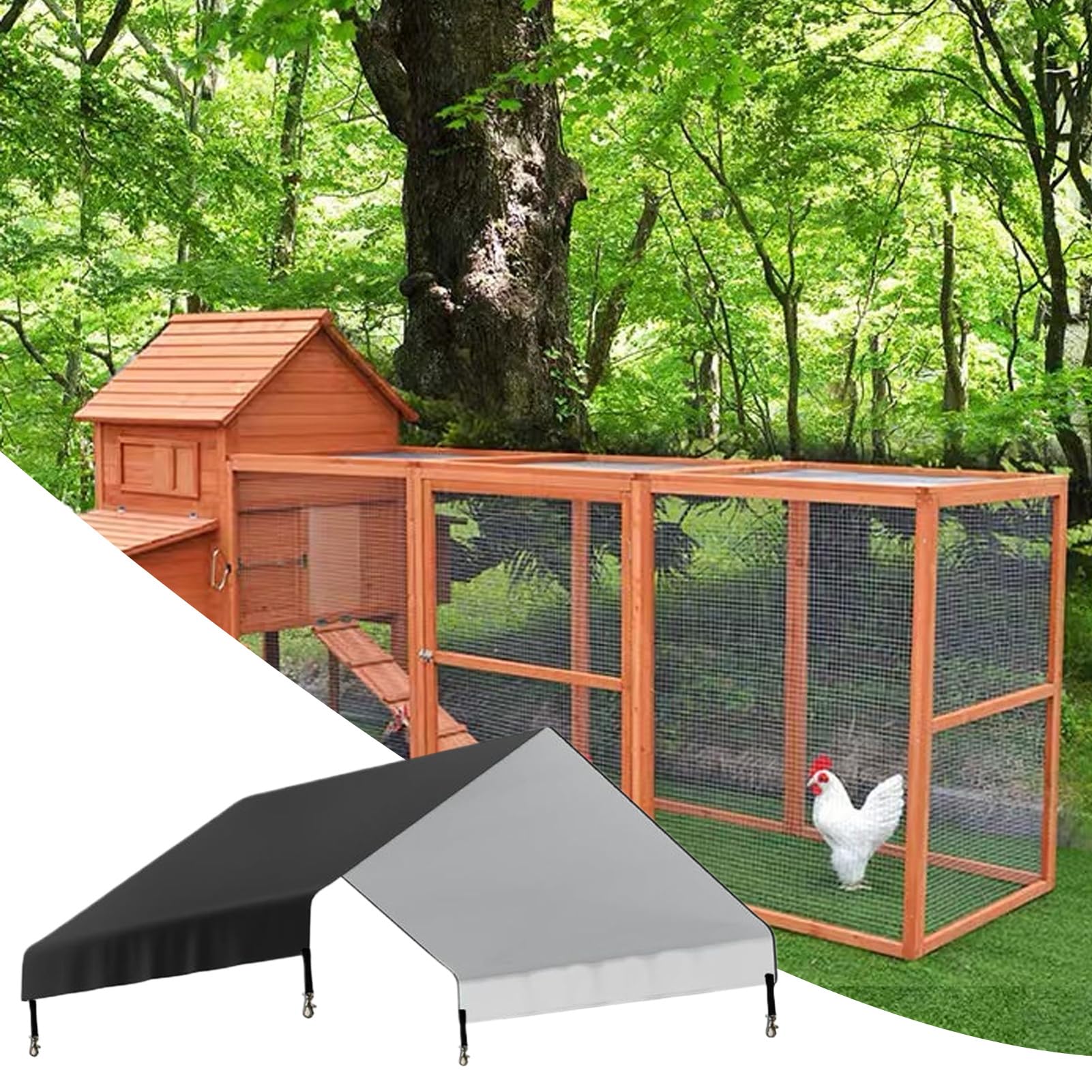 Generico Copertura Impermeabile per Pollaio | Telo Ombreggiante Impermeabile per Gabbia per Galline | Accessorio Durevole per Recinzione Giardino Terrazzo Patio
