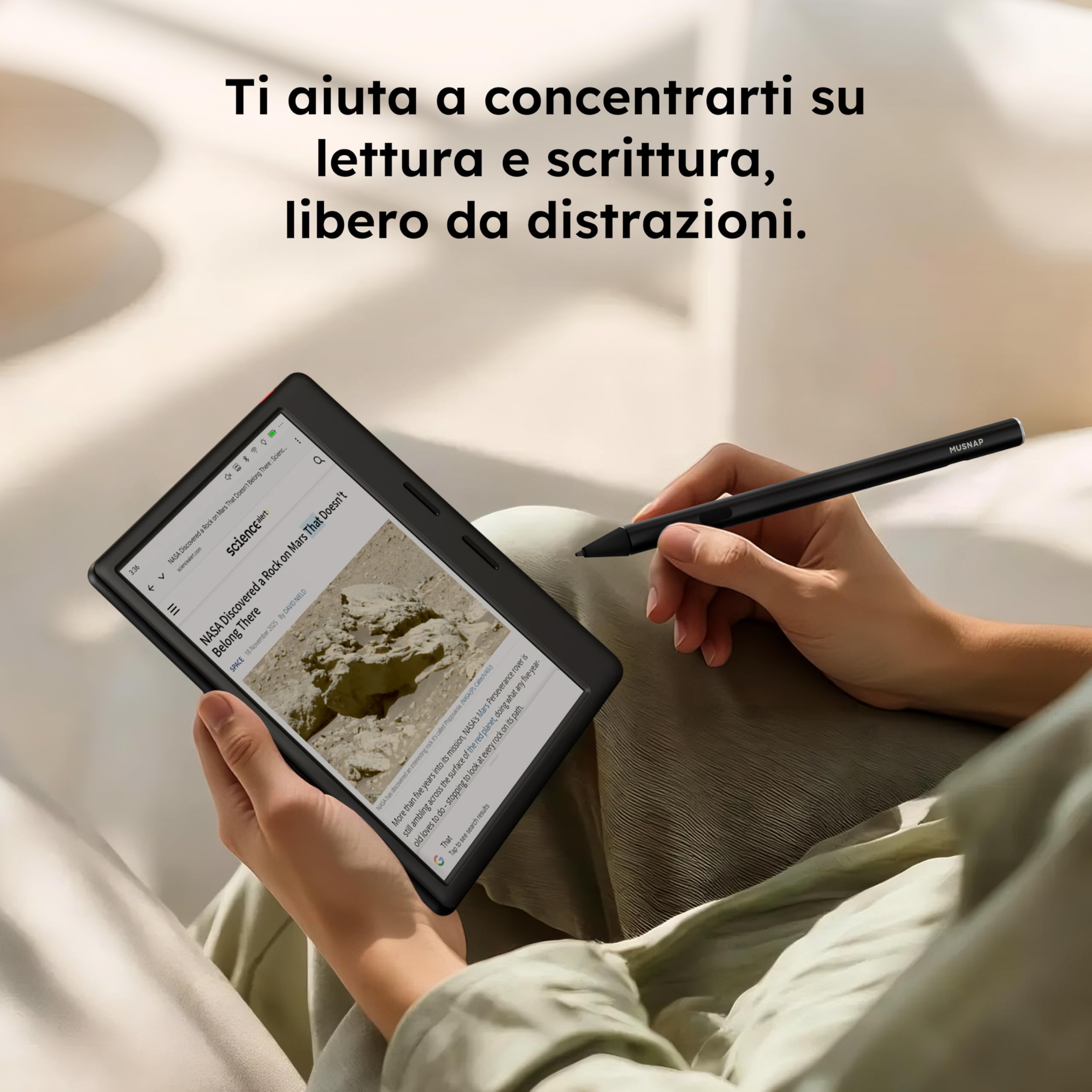 Ocean C - Lettore di eBook a colori da 64 GB + 4 GB, supporta la scrittura a mano, tablet in carta E-Ink a colori da 7 pollici con batteria a lunga durata per lettura e scrittura (penna stilo
