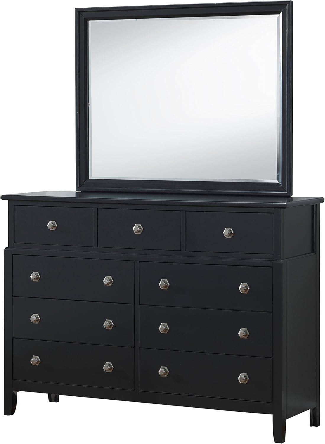 Dresser and Mirror Set in Black Home & Kitchen