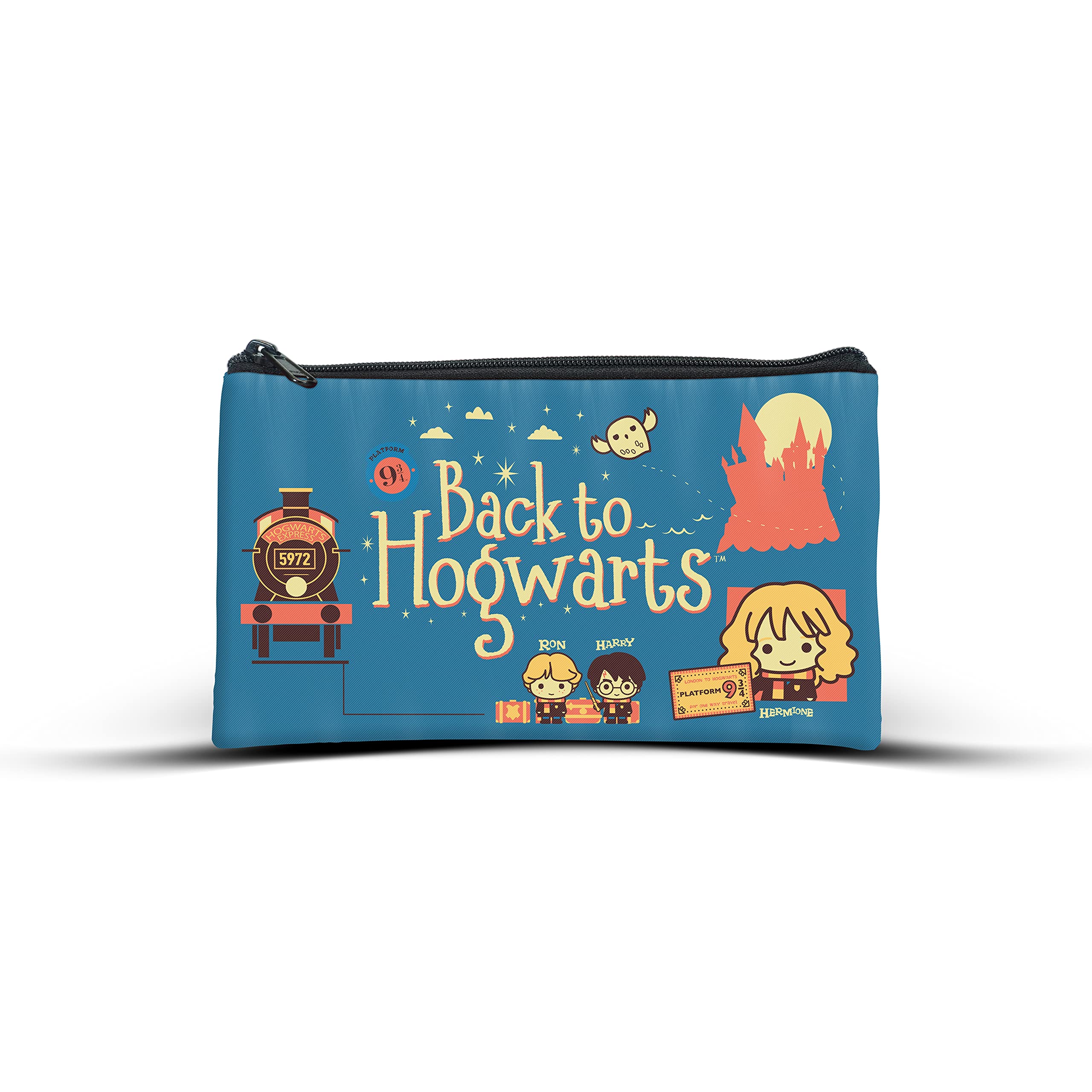 MCSID RAZZ - Back to Hogwart Unisex Pouch for Travel/Shaving Kit Pouch/Utility Pouch - Officially Licensed by Warner Bros, USA
