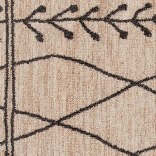 Miniatura 5 de nuLOOM Chenoa - Alfombra tribal a rayas con borlas, 4 x 6, color gris