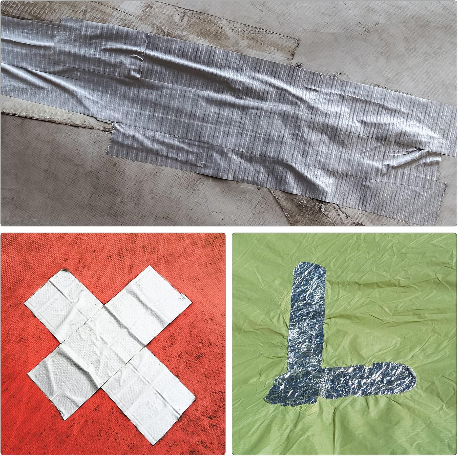 Waterproof Repair Tape for Awning, Multi-Purpose Tarpaulin 3pcs 2" x24.6ft Rip Stop Patch and for Tear Greenhouse, Blue