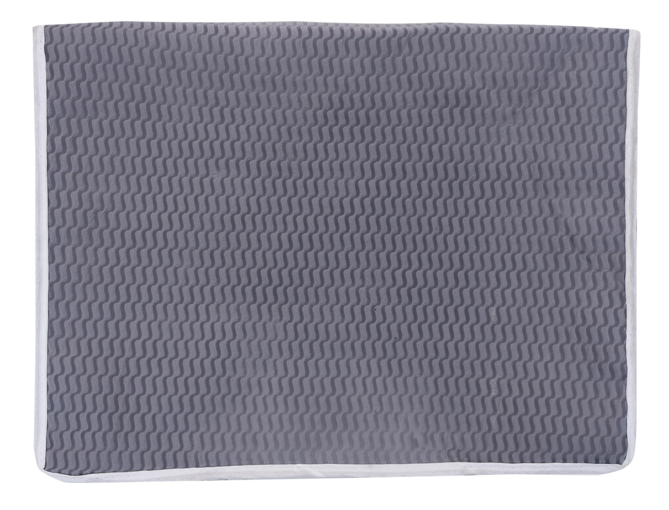 AAZEEM Juego de 6 cajas de almacenamiento plegables no tejidas impresas para sari, camisas y mantas/almacenamiento de tela/organizador con ventana transparente (gris)