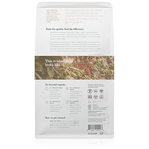Miniatura 2 de Natural Force - Café descafeinado orgánico limpio, libre de moho y micotoxinas, probado en laboratorio para toxinas y pureza, baja acidez, sabor y