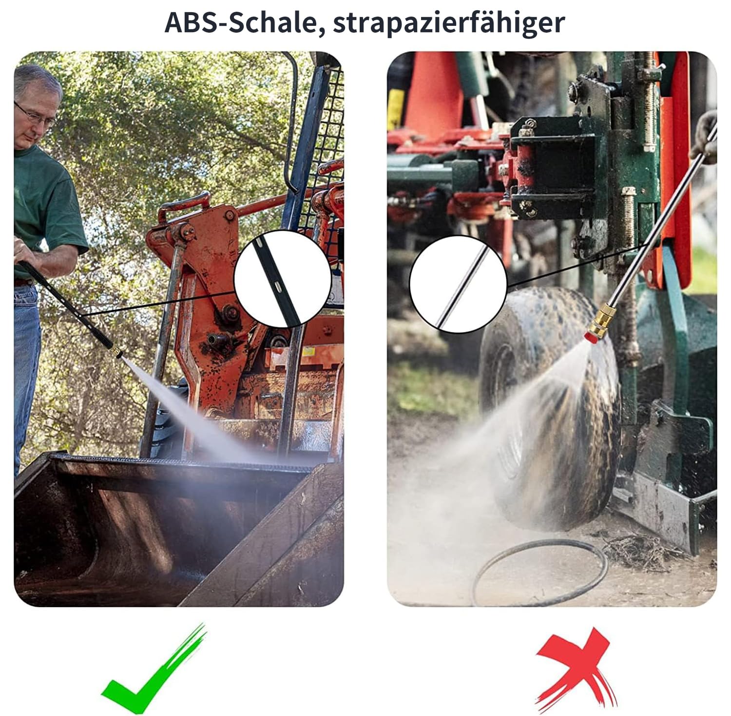 Hochdruckreiniger-Verlängerungsstab mit Karcher-Adapter, kompatibel für K-Serie K2-7, 4000PSI, 1/4 Zoll Schnellanschluss