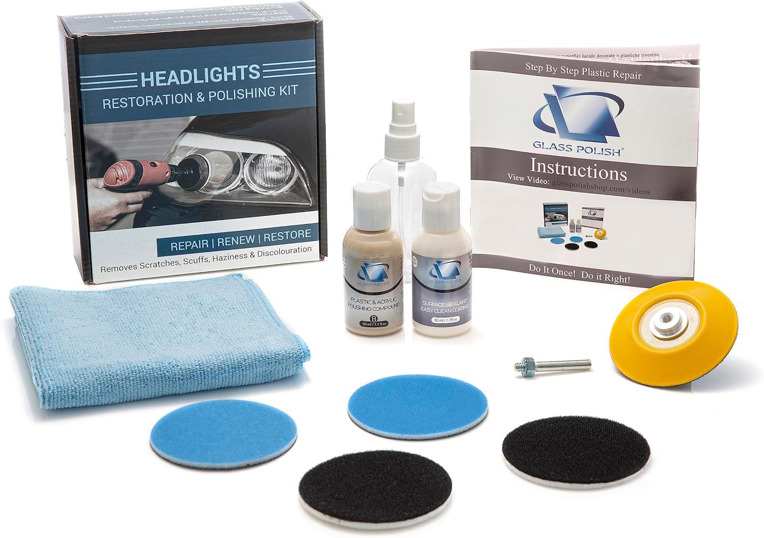 Glass Polish 31016 Headlight and Tail Light Restoration kit Restore