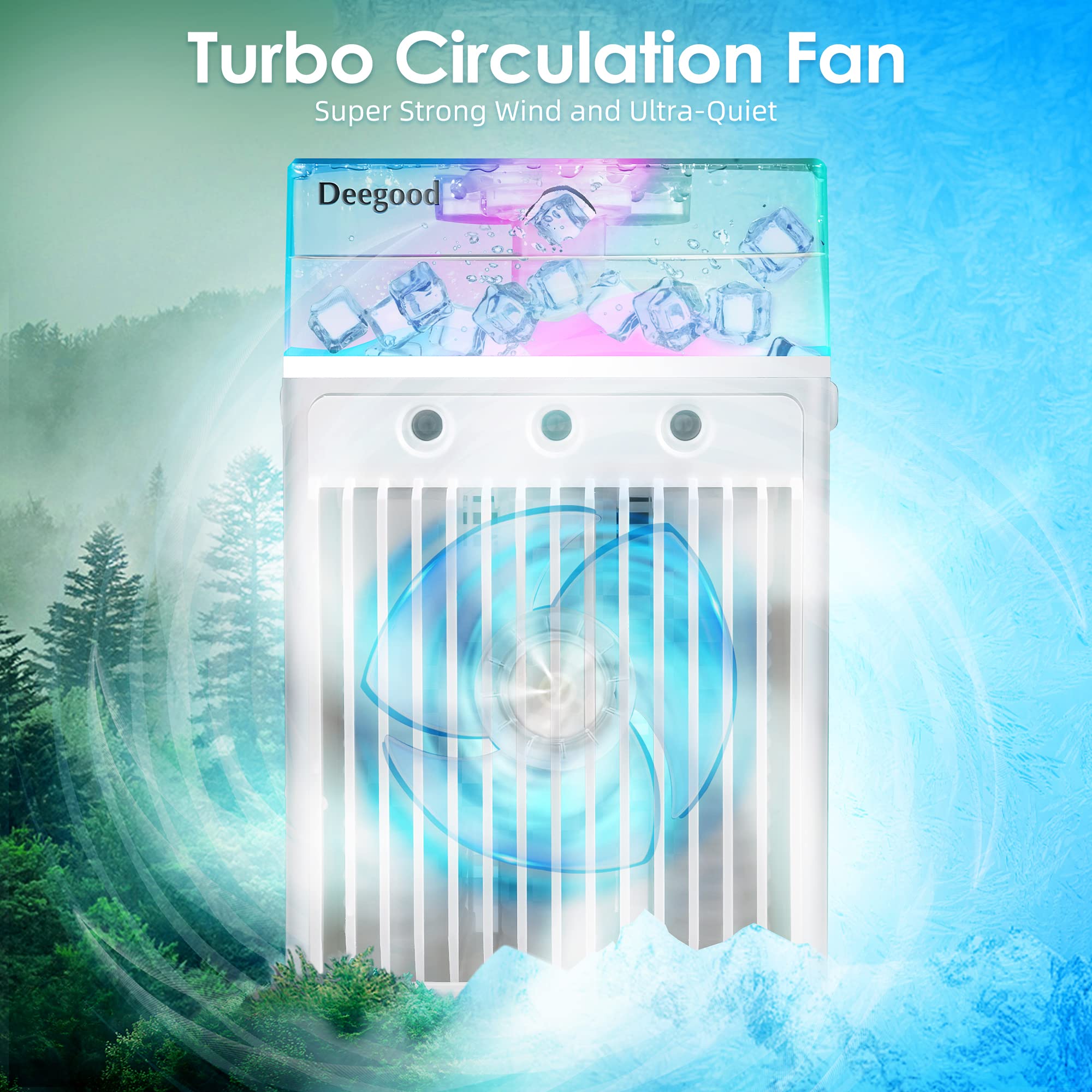 Buy Portable Air Conditioner Fan Upgrade Small AC Air Cooler with