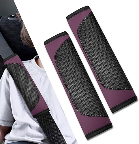 Vista 19 de 2 fundas para cinturón de seguridad de automóvil, almohadillas suaves para cinturón de seguridad, fundas para el cuello, protector de correa de Verde