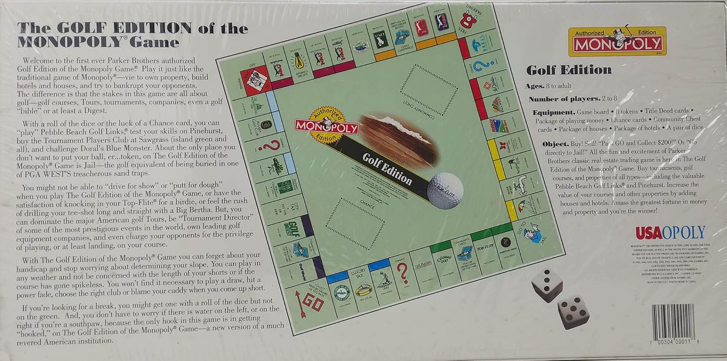 The GOLF EDITION of the MONOPOLY Game