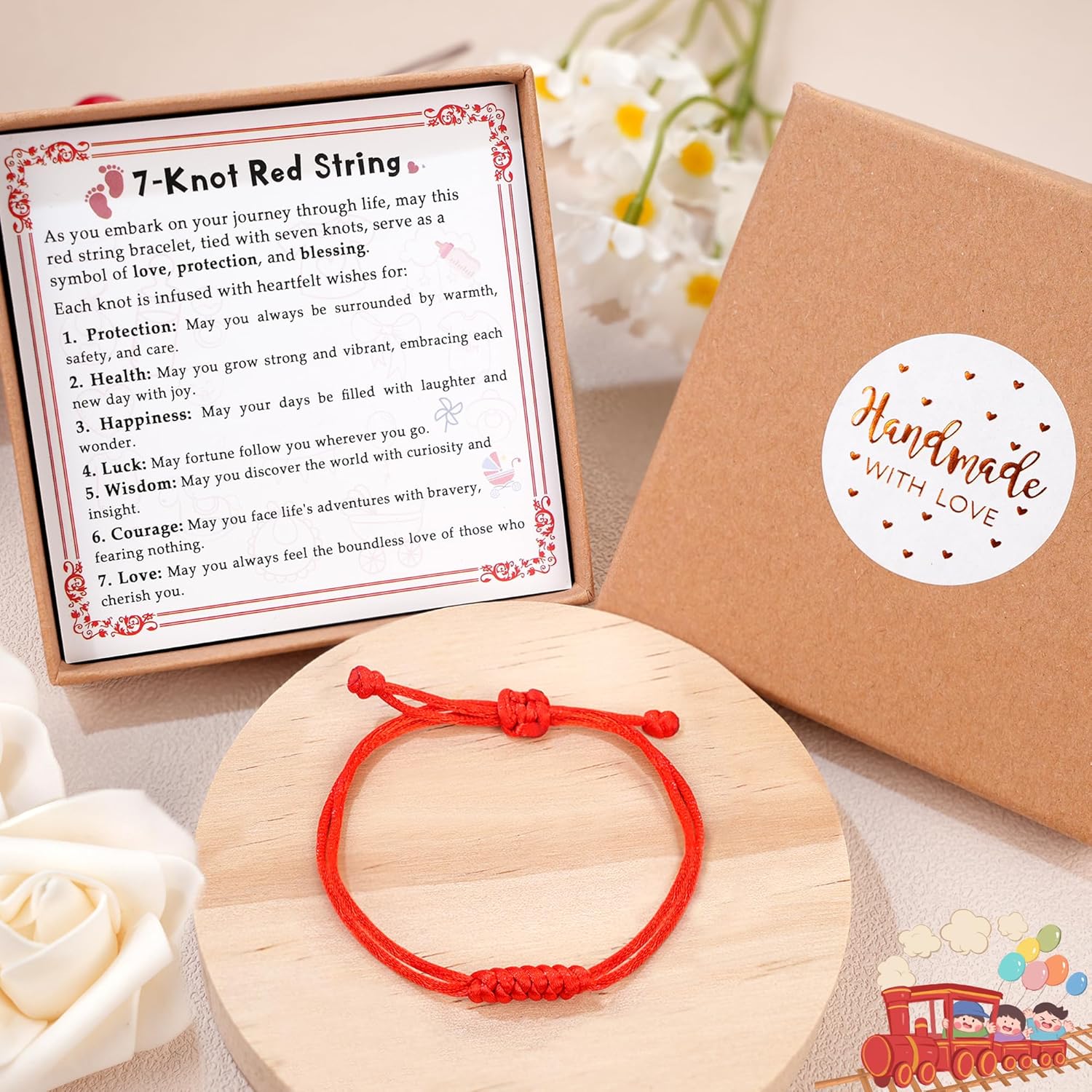 Red Bracelet for Women, Red String Bracelet for Protection as Valentine Gifts for Kids, Matching Jewelry for Couple, Christian Mens Good Luck Gifts Kabbalah Baby Braclets for Infant Girl - Image 4