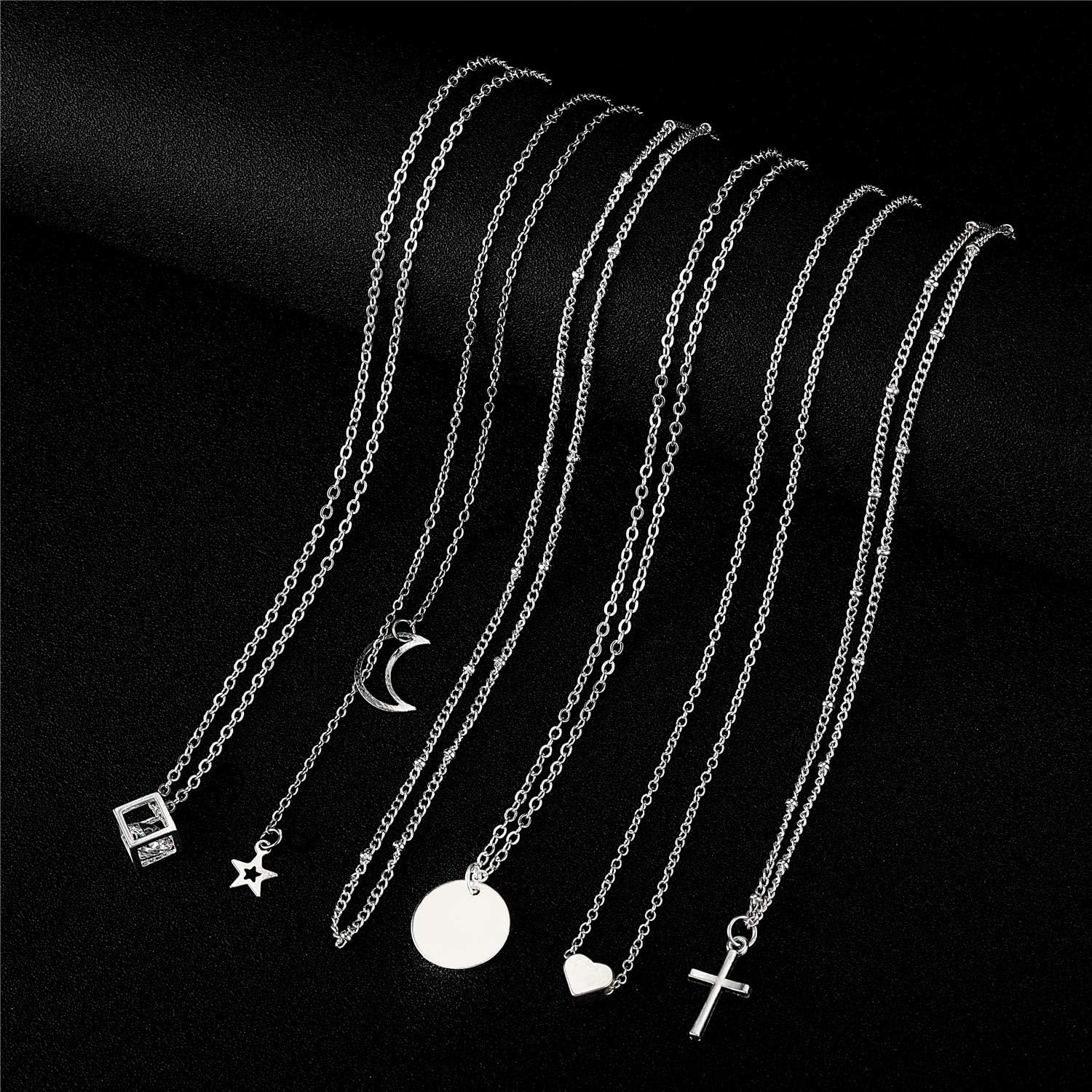Starain 12Pcs Layered Choker Necklace Fashion Multilayer Chain Necklace Simple Gold Necklace Set for Women - Image 3