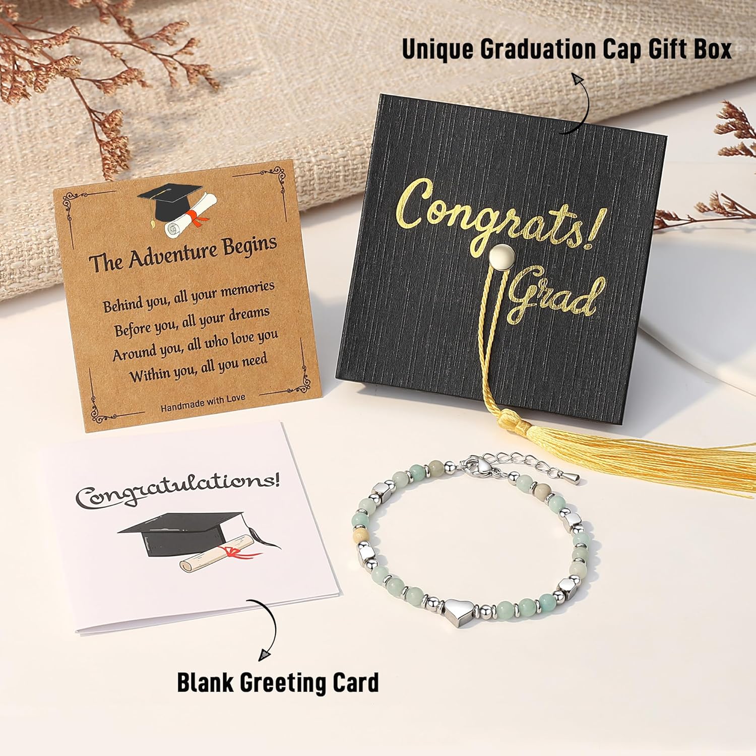 TONY & SANDY 2026 Graduation Gifts for Her, Graduation Bracelets for Women Girls Middle High School College Graduates - Image 6