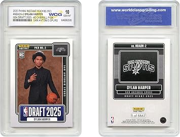 2025 NBA Panini Dylan Harper #2 Draft Pick Rookie Card RC #NBADN-2 Spurs - Graded GEM Mint 10