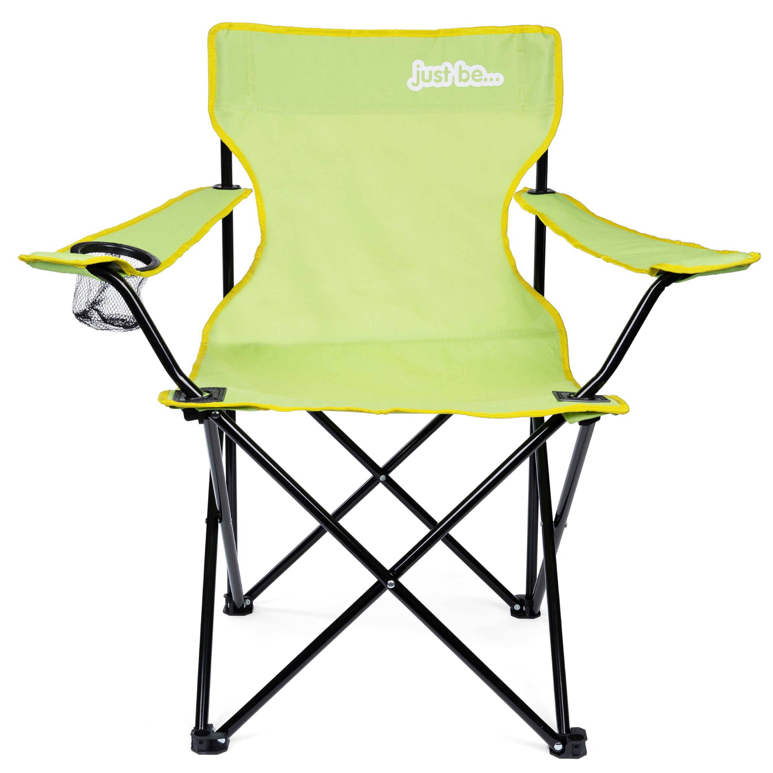 Sedia Pieghevole Campeggio Portatile Leggera con Porta Bottiglie e Braccioli