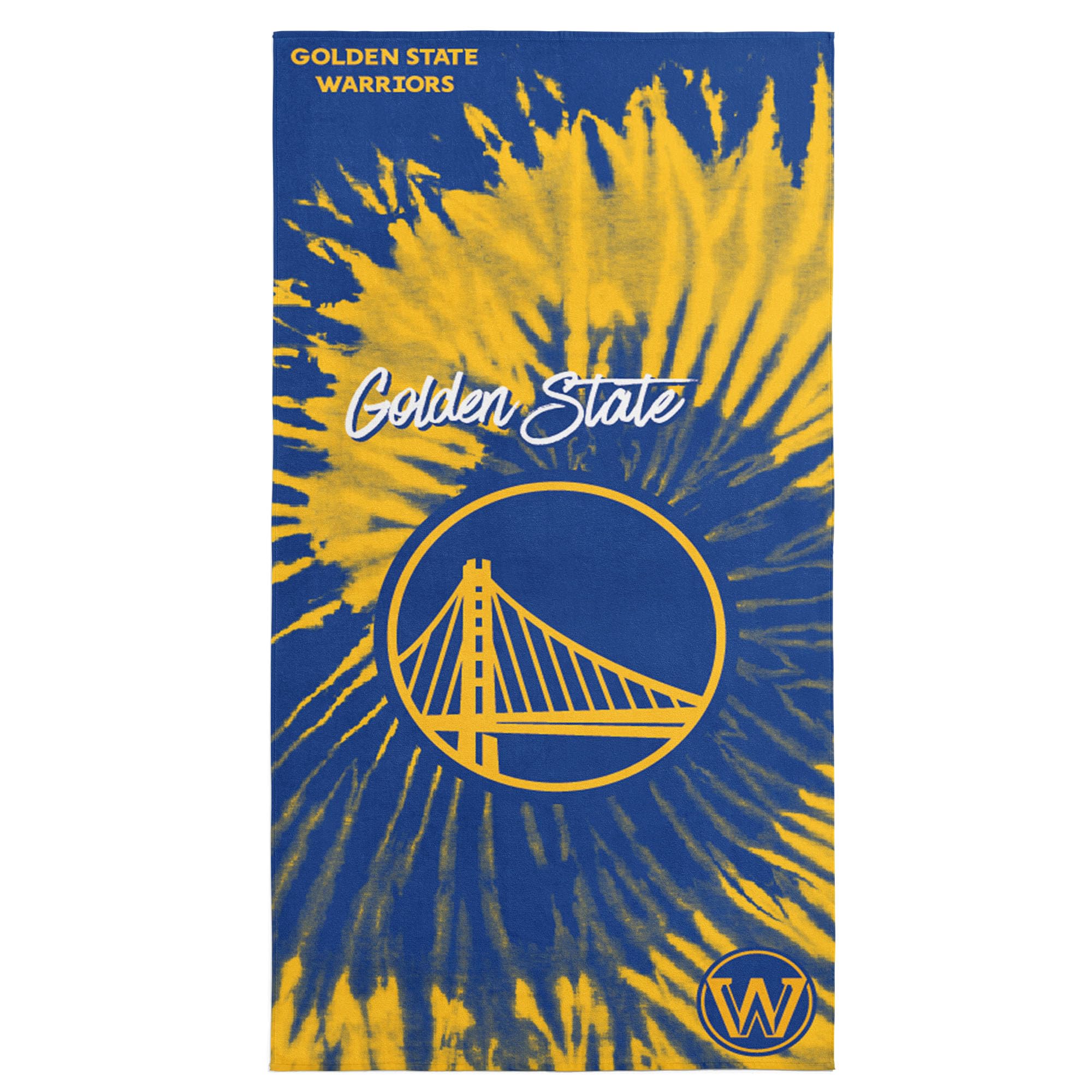 NORTHWEST NBA Golden State Warriors Psychedelic Beach Towel, Soft & Absorbent Pool Towel, Quick Dry, 30 x 60 inches
