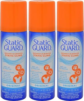 Static Guard Fabric Spray, Original Scent, Small Travel Size, 1.4 Ounce Can