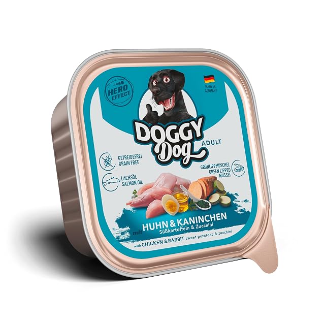 Doggy Dog Paté - 10 x 150 g - Pollo y Conejo