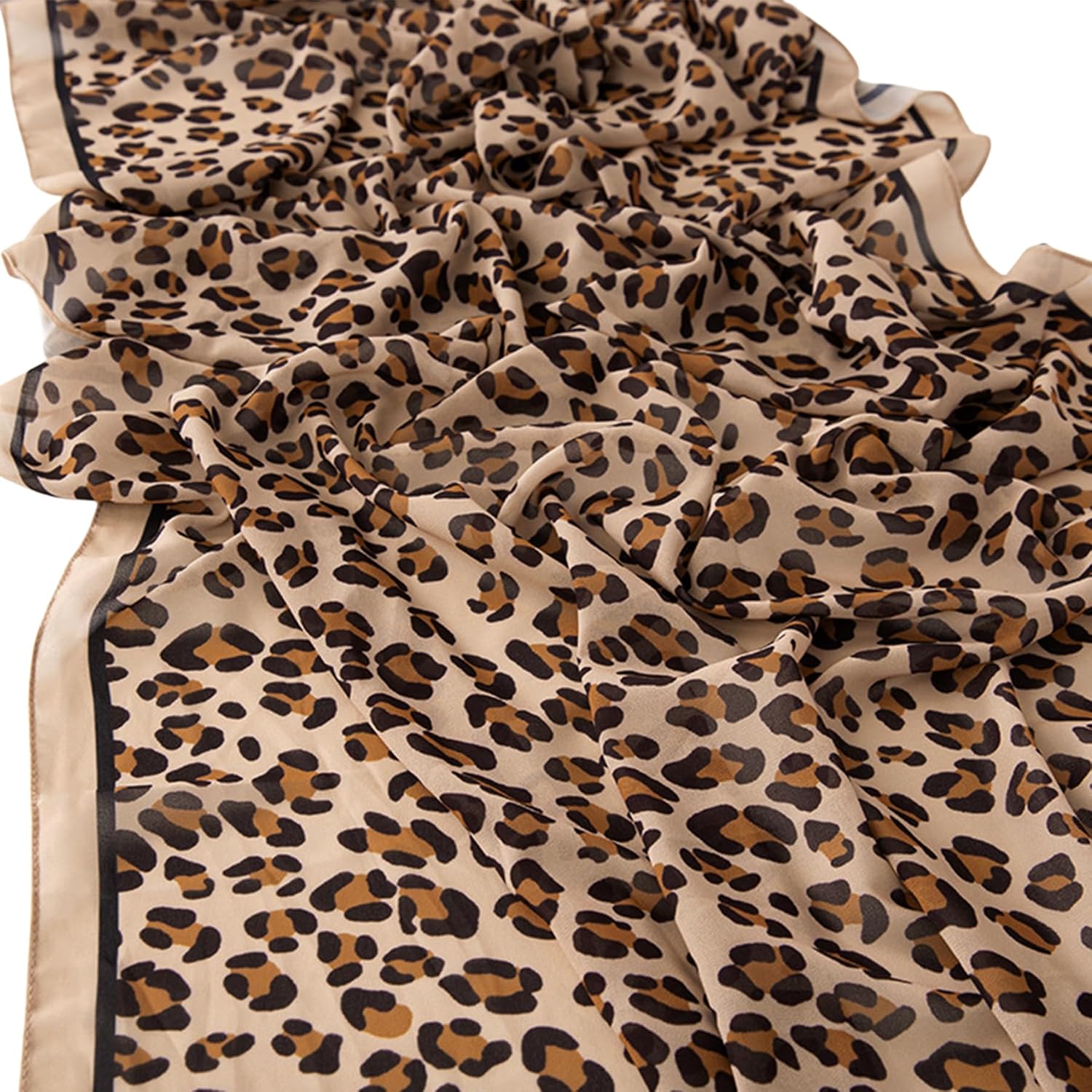 ZGMYC Women's Floral Leopard Print Hijab Scarf Soft Chiffon Muslim Head Wraps Shawls Fahion Islamic Instant Hijab - Image 7