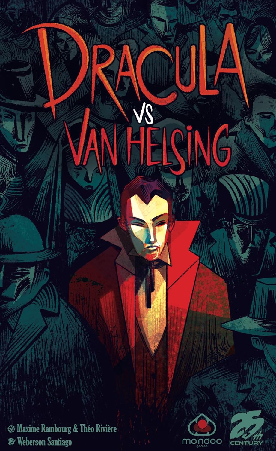 25th Century Games Dracula vs Van Helsing – Intense 2-Player Strategy Duel Card and Board Game, Gothic Horror Theme, for Ages 10+ and 2 Players
