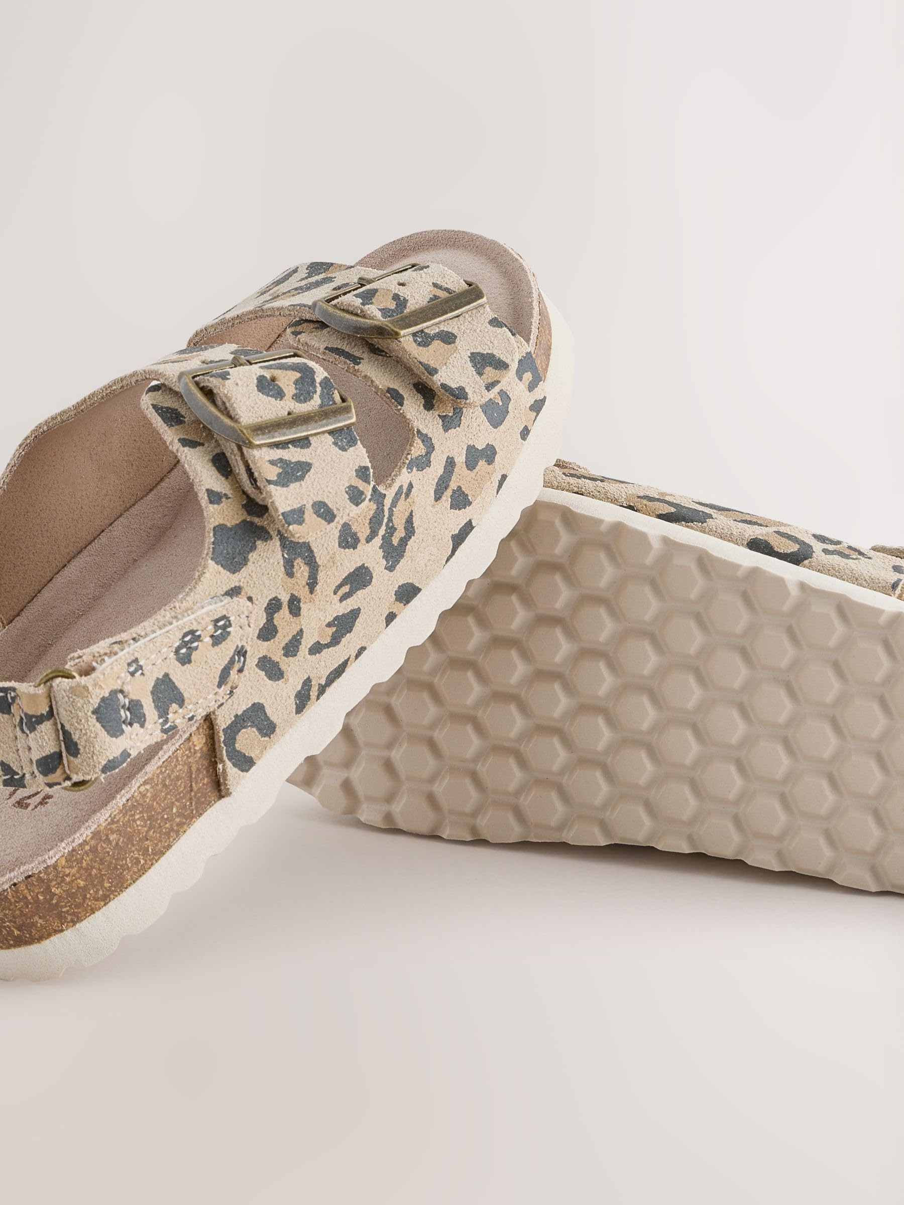 NEXT Mädchen Sandalen mit Korksohle und Klettverschluss