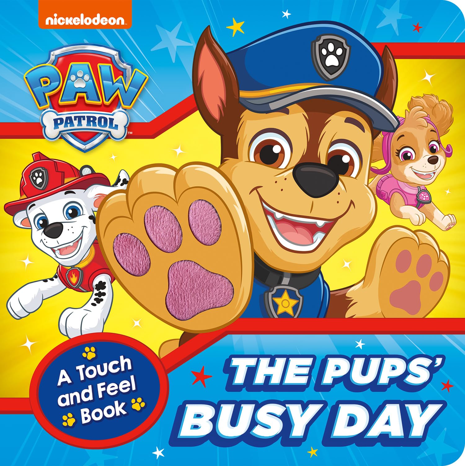 PAW Patrol The Pups’ Busy Day: A Touch and Feel Book: An interactive board book, featuring lots of different materials for young children aged 1, 2, 3, 4 and up to explore!