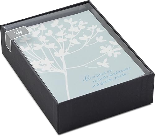 Miniatura 2 de Hallmark - Juego de 20 tarjetas de agradecimiento con frase en inglés “Thank you for your sympathy”, Cherry Blossom