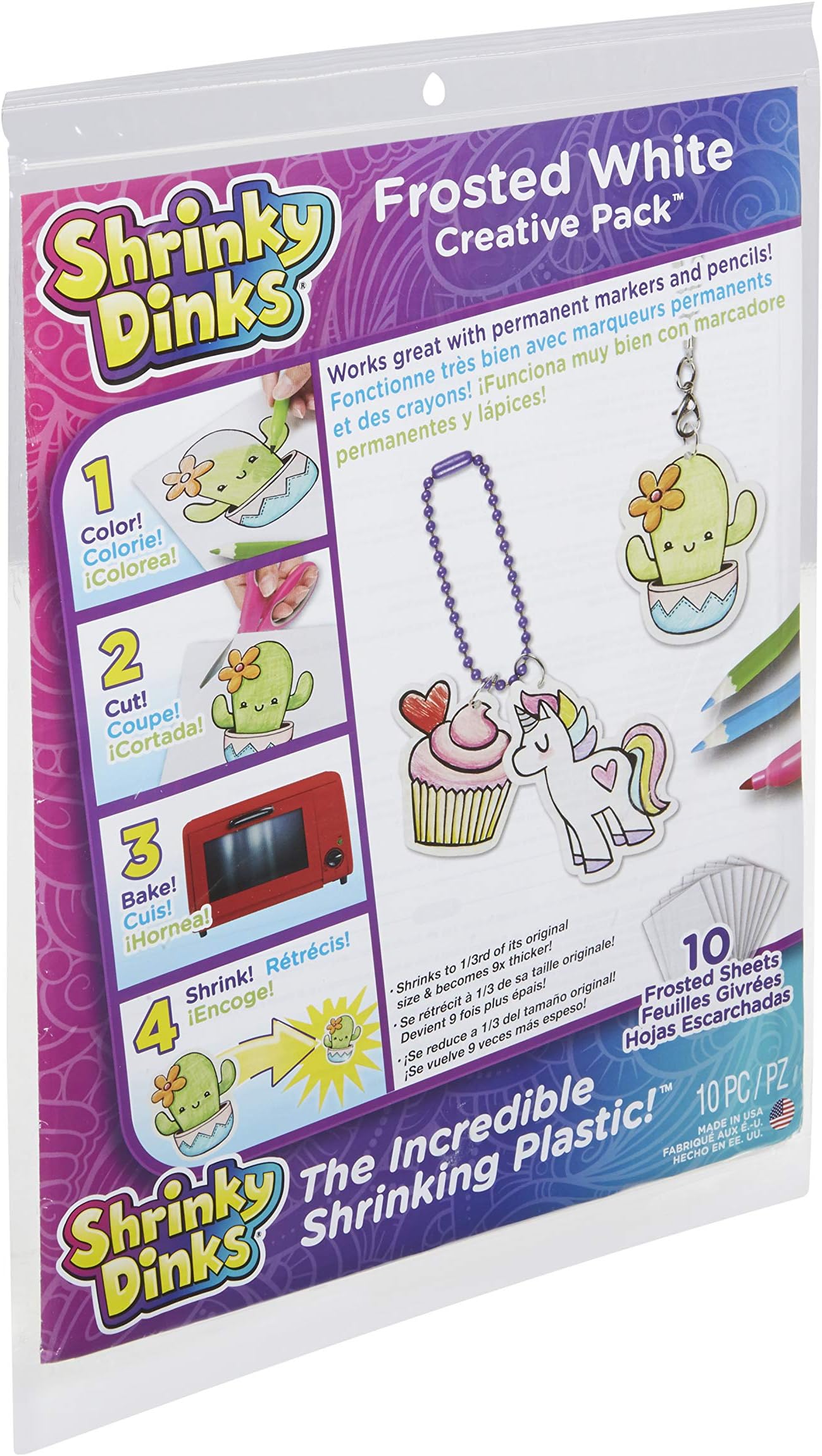 Creative Pack 10 Sheets Frosted White Kids Art and Craft Activity