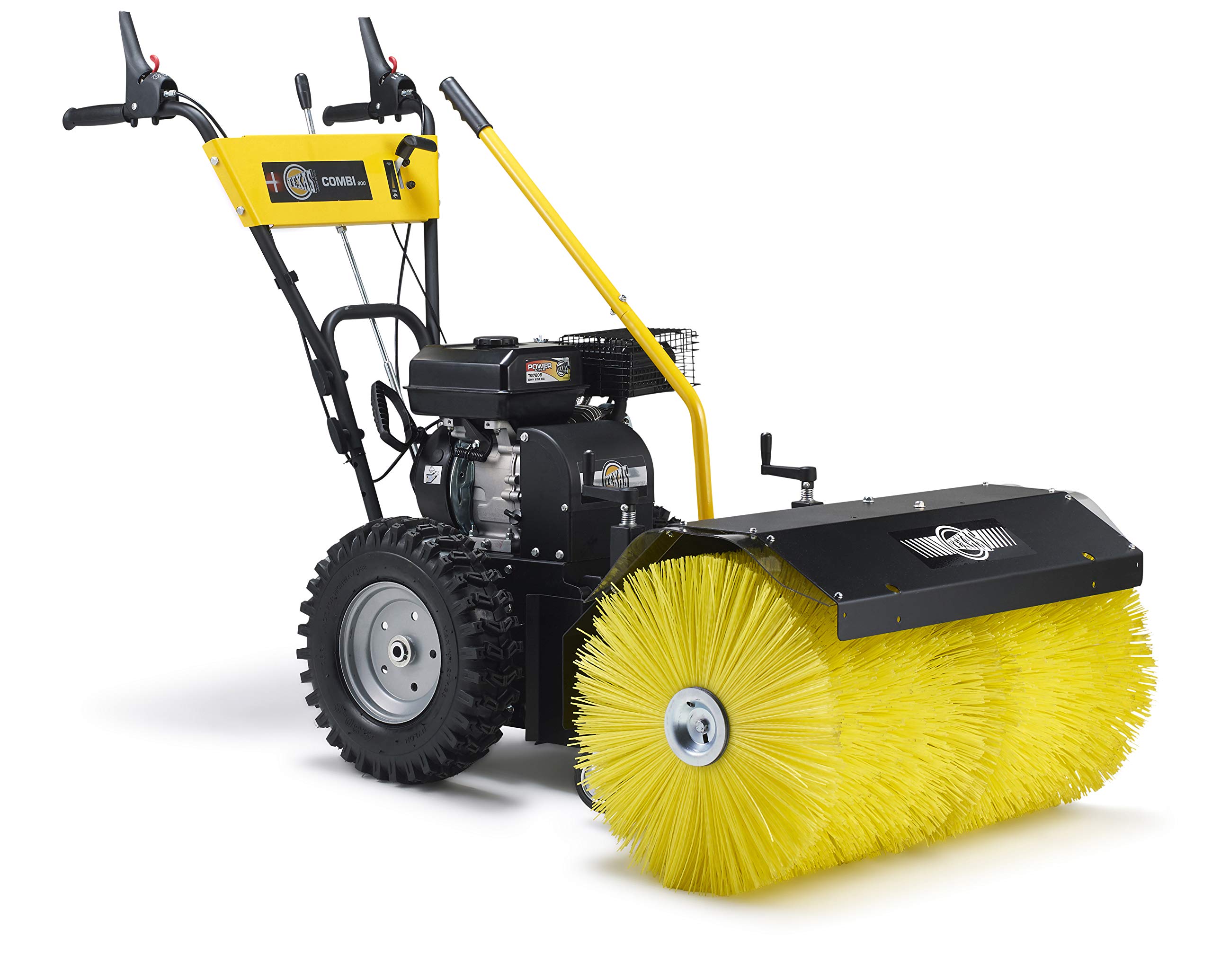 TEXAS Profi Kehrmaschine Benzin 80cm Combi 800TGE E-Starter Set 2in1 Schneekehrmaschine Motorbesen Laubkehrer Schneeräumer mit Radantrieb | 4 Takt | 5,7PS | 4+1 Gänge | Grundgerät inkl. Kehrbesen