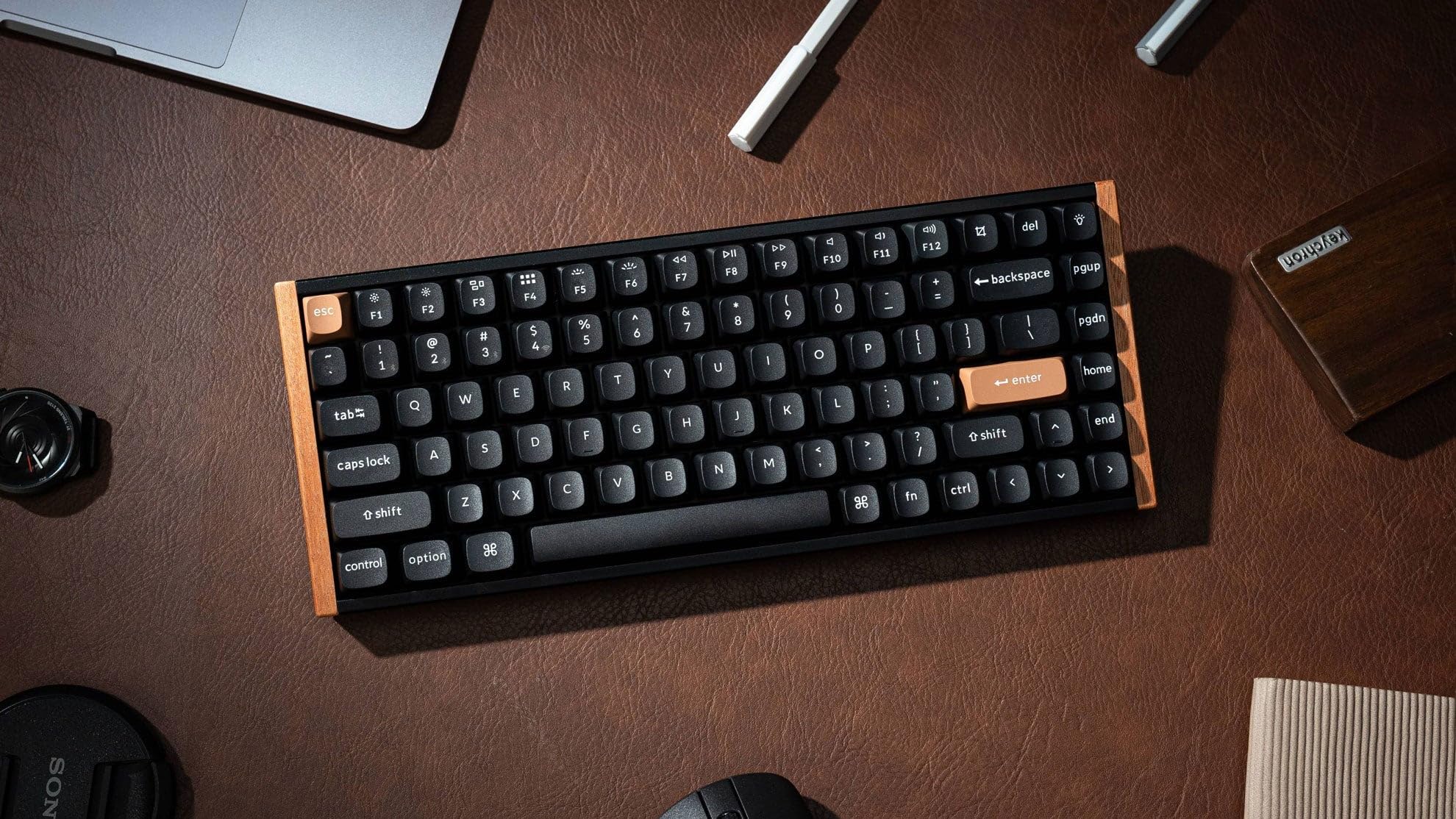 Keychron K2 HE Bezprzewodowa Klawiatura Magnetyczna, 2.4Ghz/Bluetooth/USB-C, RGB, Hot-swap, QMK/VIA, Gateron Magnetic Switch Nebula, Kompatybilna z Mac Windows Linux, Special Edition Czarna