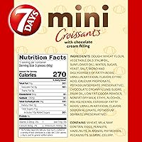 Vista 2 de 7Days - Mini bolsas de cruasán, relleno de chocolate, bolsa de aperitivos de tamaño individual, aperitivos de panadería para llevar