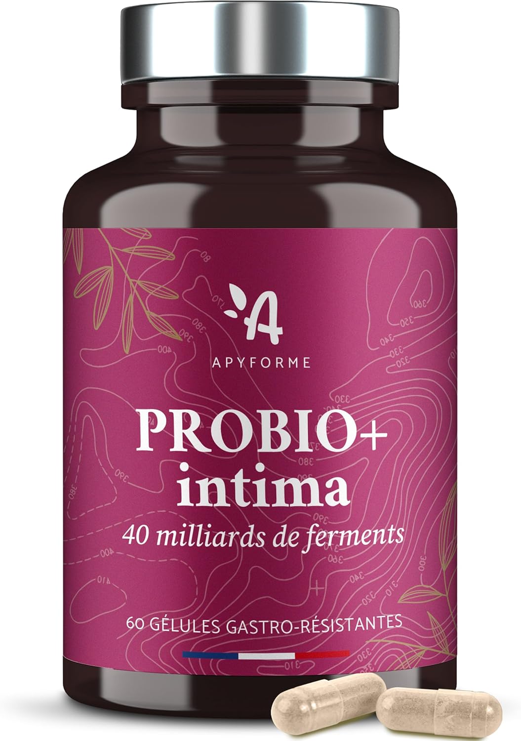 Probio+ Intima – Intimate Flora Probiotic – Up to 40 Billion CFU/Day – 4 Strains Lactobacillus Reuteri, Rhamnosus Crispatus and Acidophilus – 100% French