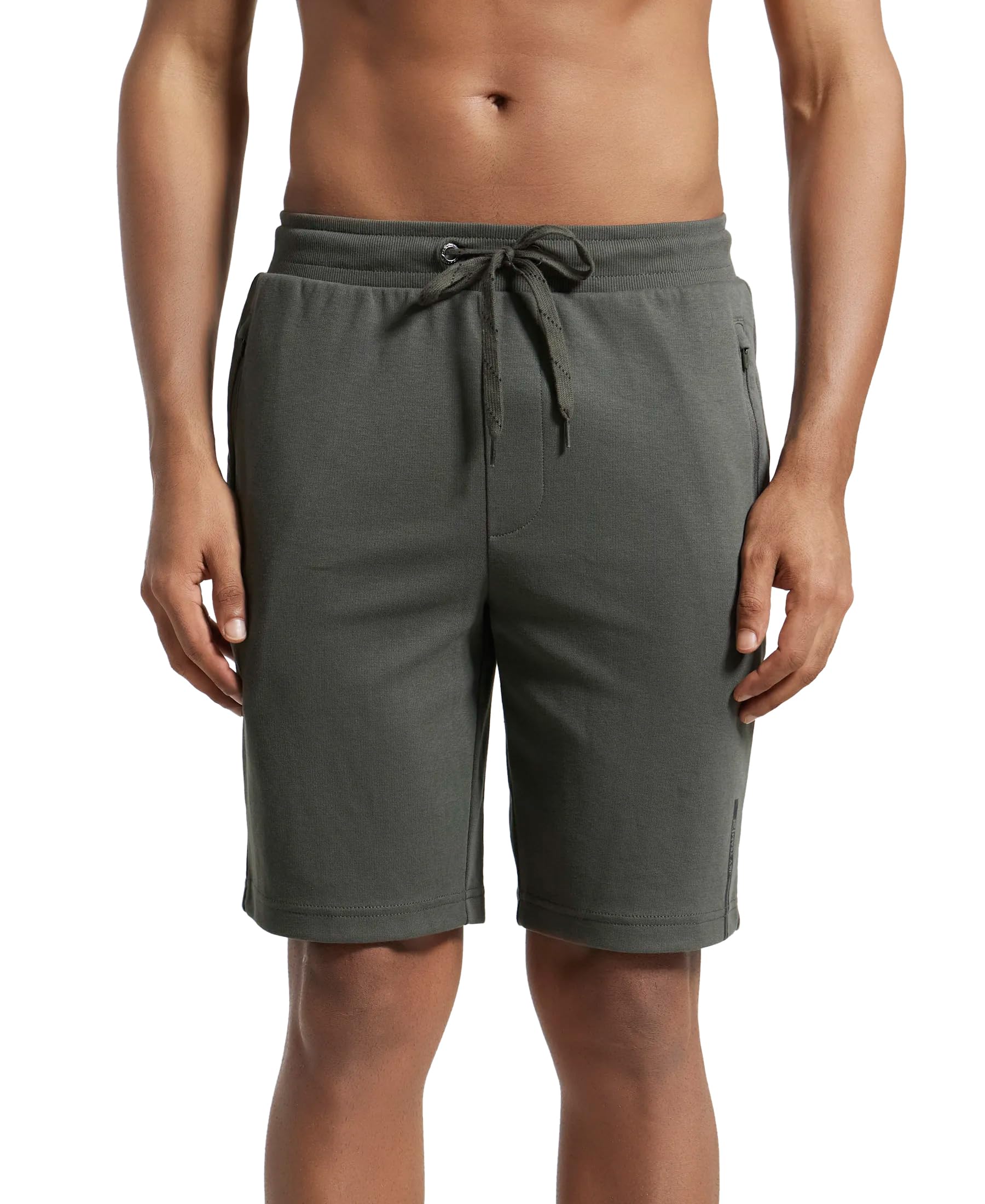 Jockey AM14 Men's Super Combed Cotton Rich Straight Fit Shorts with Zipper Pockets-picture-32