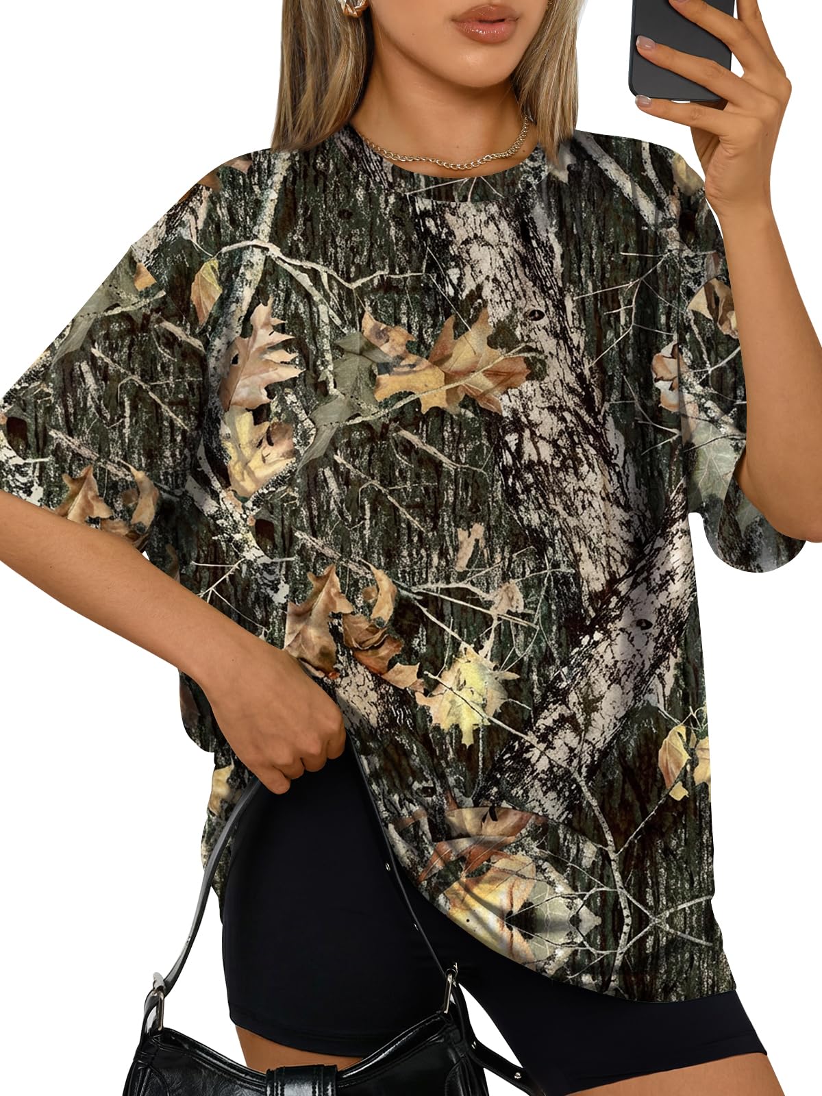 Trendy Queen Womens Oversized T-Shirts Short Sleeve Crew Neck Summer Tops | Midweight Poly-Cotton Blend, Drop Shoulder Loose Fit