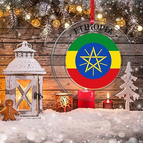 Vista 40 de Guatemala - Adornos acrílicos de Navidad, regalo de recuerdo de ciudad patriótica, adorno para árbol de Navidad, bandera nacional de Guatemala