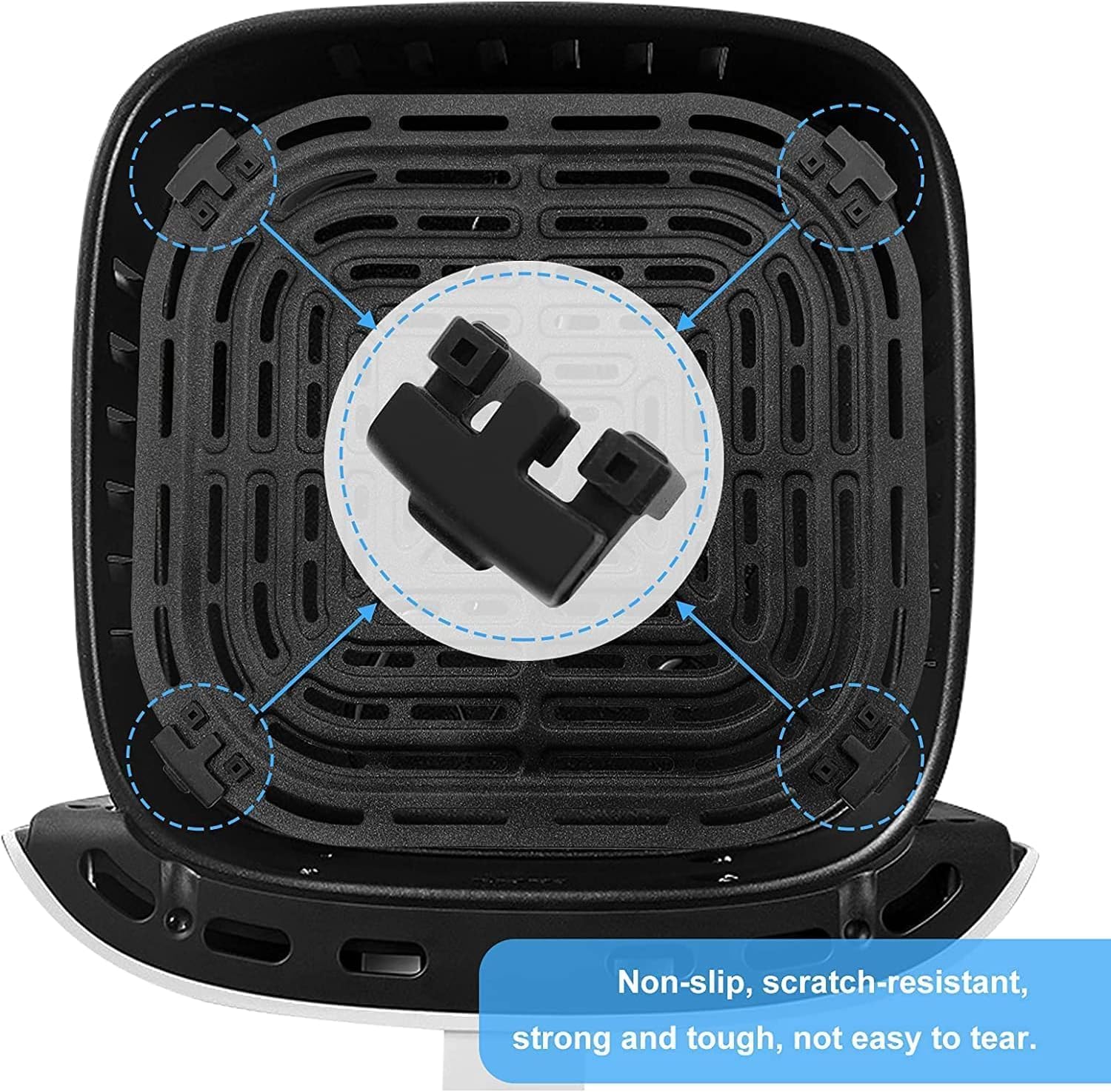 Air Fryer Silicone Rubber Legs for Bella Pro Series 8QT Digital Air Fryers, Upgraded Air Fryer Rubber Bumpers, Rubber Feet Pads Pieces Stoppers Stops Spacers for 8QT Square Bella Air Fryer