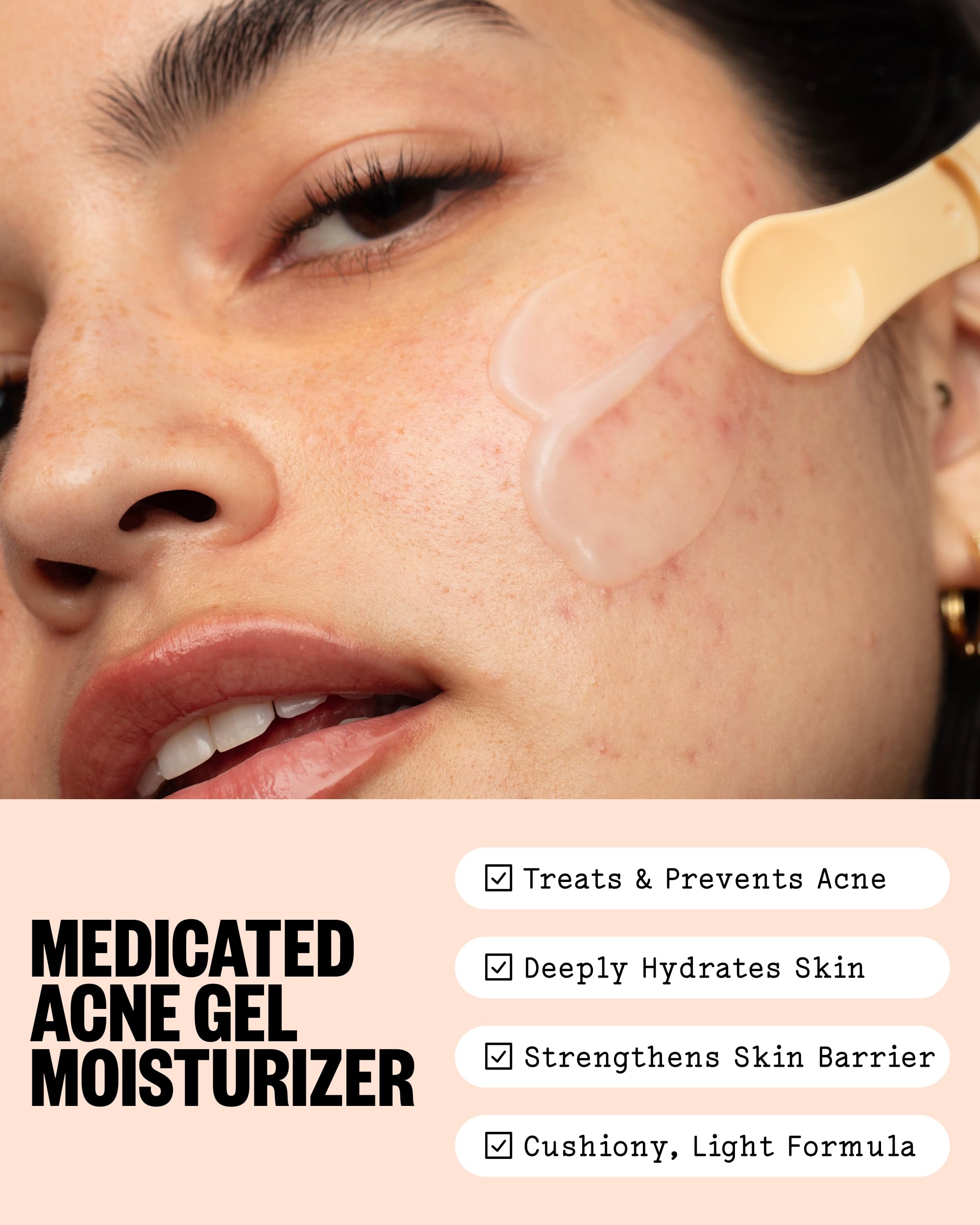 PEACE OUT Acne Gel Face Moisturizer with Salicylic Acid & Ceramides