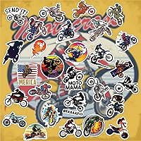 Vista 2 de Calcomanías de bicicleta de motocross, 50 unidades, vinilo impermeable, botellas de agua, laptop, casco, calcomanía de automóvil para adolescentes