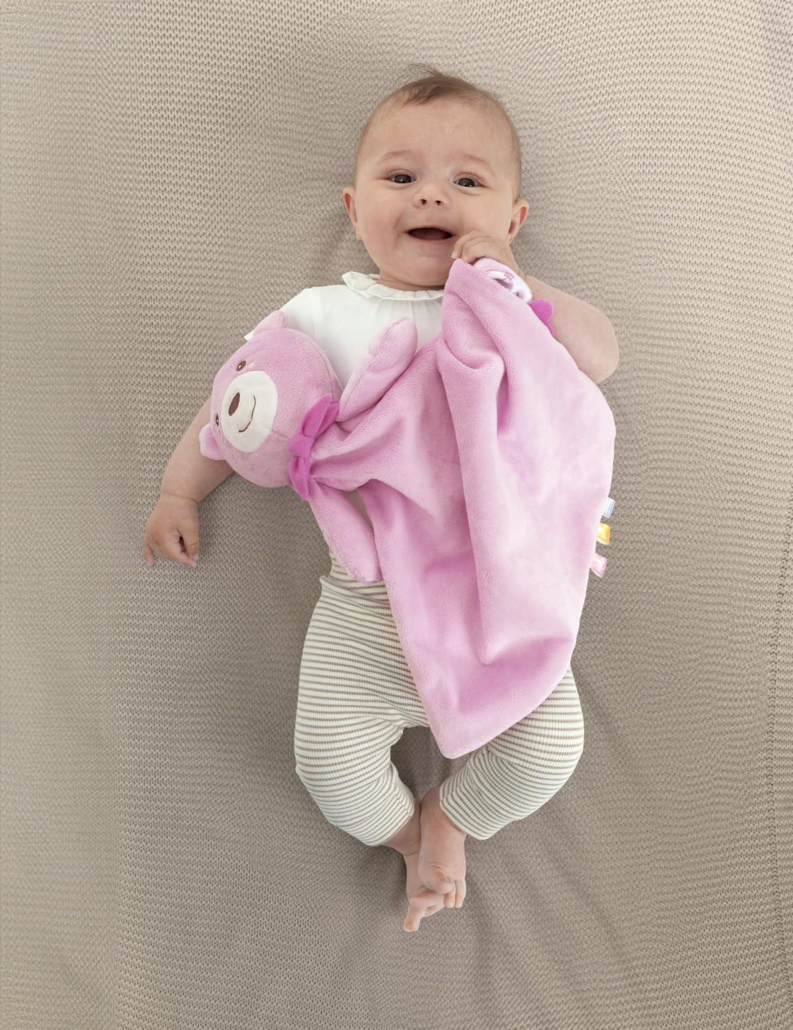 Chicco Gioco Maxi Doudou, Peluche in Morbido Velluto A Forma di Orsetto, con Musica Classica e New Age, Doudou Neonato, Lavabile in Lavatrice, Morbido da Coccolare, Da 0+ Mesi, Rosa, Regalo Neonato