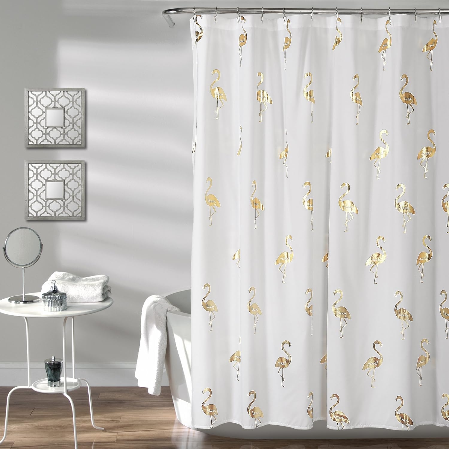 Amazoncom Lush Decor Flamingo Shower Curtain Amazoncom Lush Decor Flamingo Shower Curtain