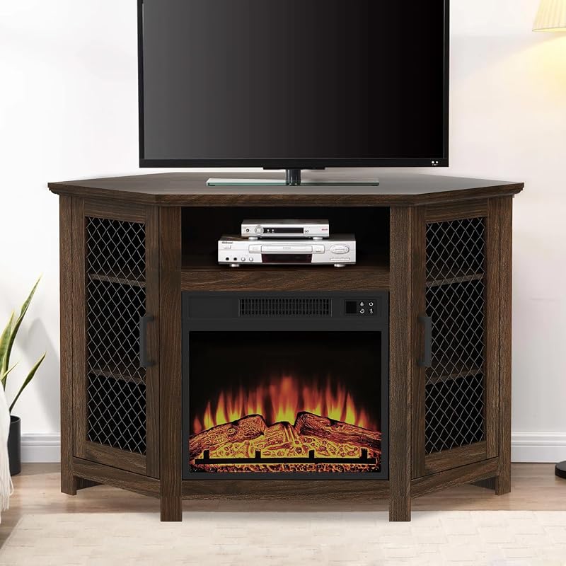 47" Corner TV Stand for TVs Up to 55", Fireplace TV Stand for Living Room image 7